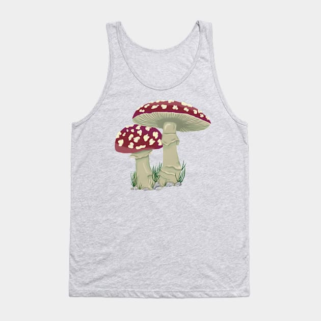 Autumn Mushrooms Tank Top by Gekko and the Samurai 